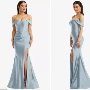 Cynthia & Sahar Scarlet‎ Blue Mist Off the Shoulder Dress Size Small CS101
